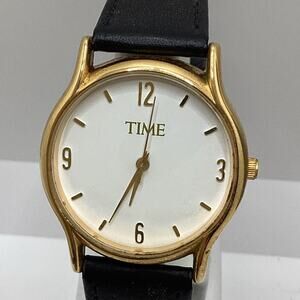 Vintage Time Magazine Women’s Watch Gold Tone Quartz New Battery